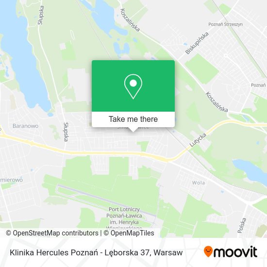 Klinika Hercules Poznań - Lęborska 37 map