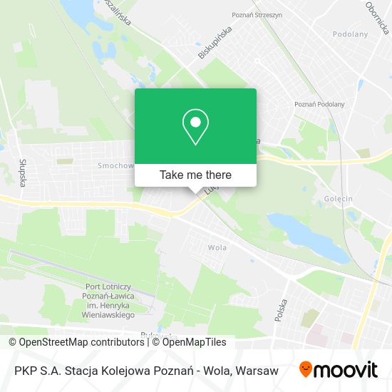 PKP S.A. Stacja Kolejowa Poznań - Wola map