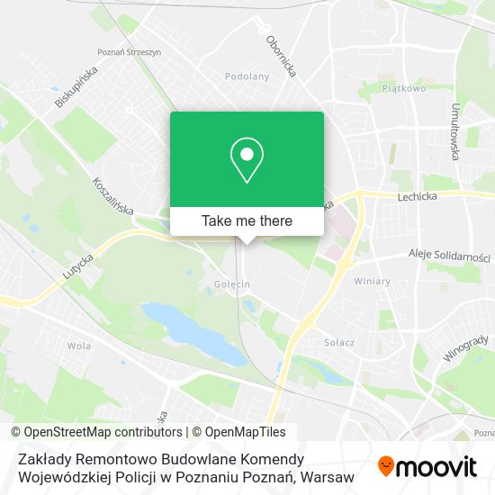 Zakłady Remontowo Budowlane Komendy Wojewódzkiej Policji w Poznaniu Poznań map