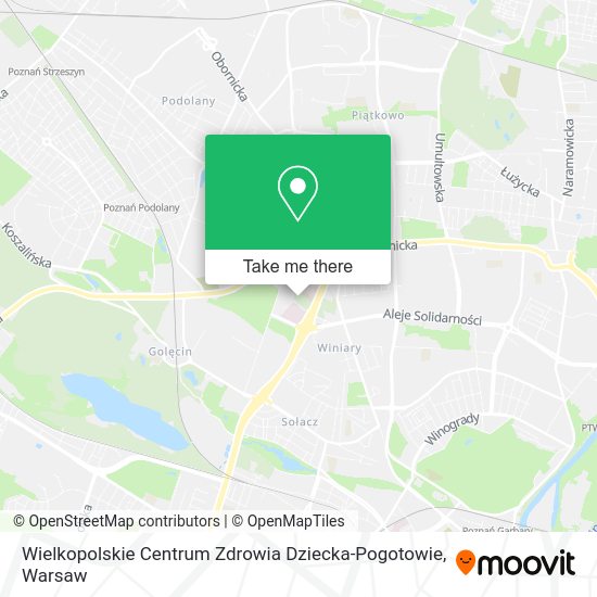 Wielkopolskie Centrum Zdrowia Dziecka-Pogotowie map