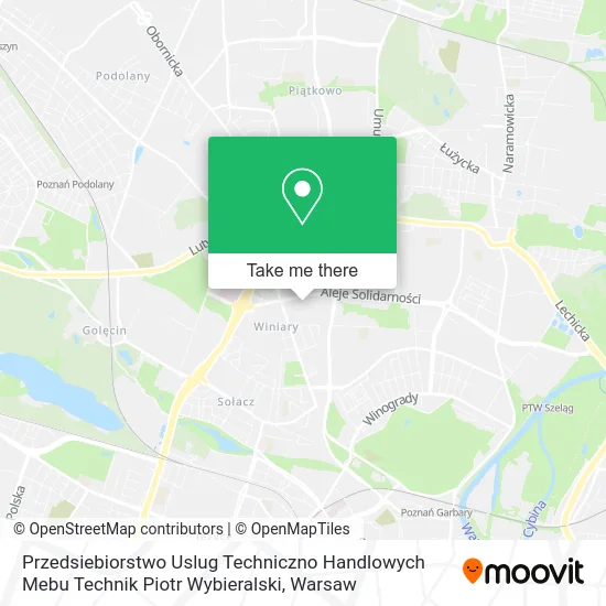 Карта Przedsiebiorstwo Uslug Techniczno Handlowych Mebu Technik Piotr Wybieralski