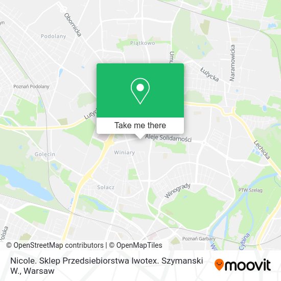 Nicole. Sklep Przedsiebiorstwa Iwotex. Szymanski W. map