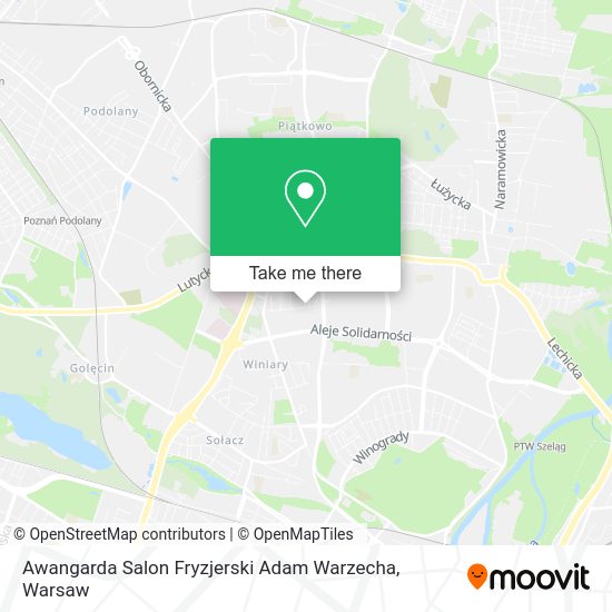 Карта Awangarda Salon Fryzjerski Adam Warzecha