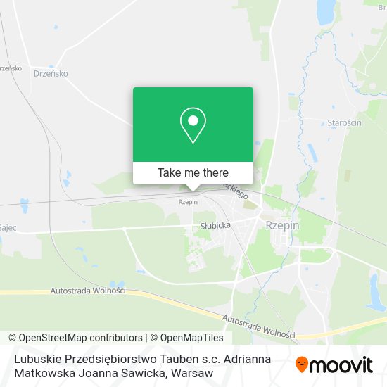 Lubuskie Przedsiębiorstwo Tauben s.c. Adrianna Matkowska Joanna Sawicka map