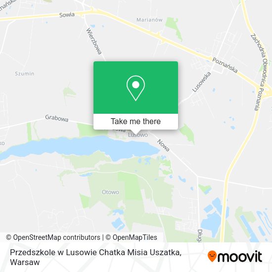 Przedszkole w Lusowie Chatka Misia Uszatka map