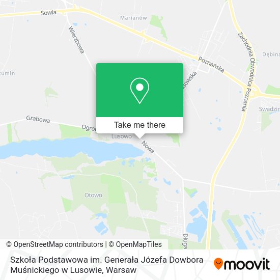 Szkoła Podstawowa im. Generała Józefa Dowbora Muśnickiego w Lusowie map