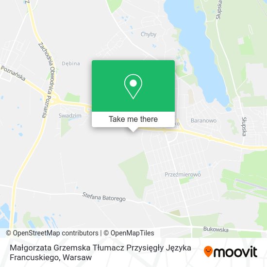 Małgorzata Grzemska Tłumacz Przysięgły Języka Francuskiego map