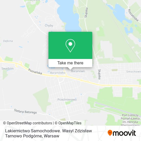 Lakiernictwo Samochodowe. Wasyl Zdzisław Tarnowo Podgórne map