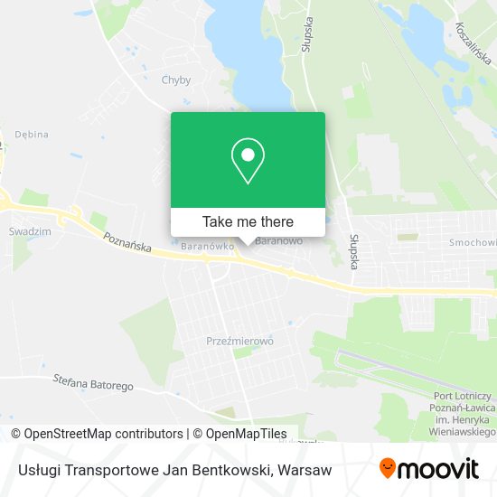 Usługi Transportowe Jan Bentkowski map