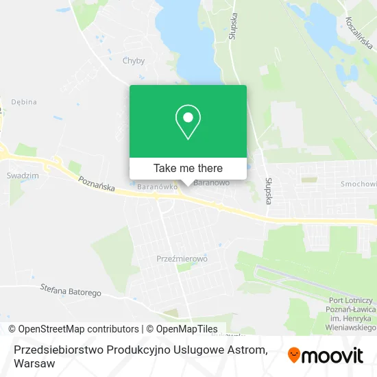 Карта Przedsiebiorstwo Produkcyjno Uslugowe Astrom