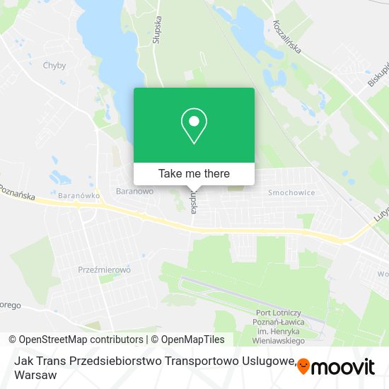 Карта Jak Trans Przedsiebiorstwo Transportowo Uslugowe