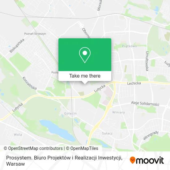 Карта Prosystem. Biuro Projektów i Realizacji Inwestycji