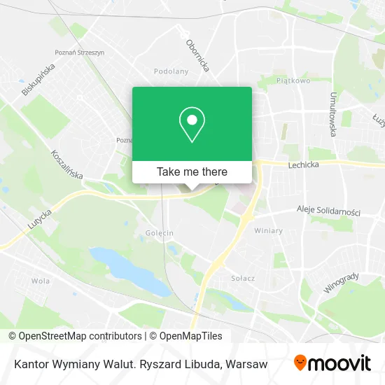 Карта Kantor Wymiany Walut. Ryszard Libuda