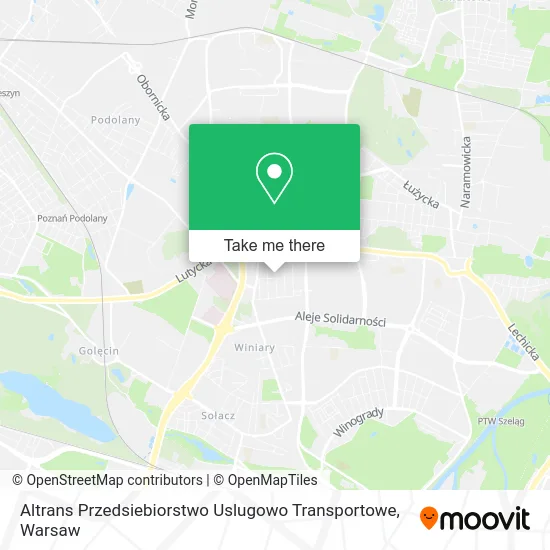 Карта Altrans Przedsiebiorstwo Uslugowo Transportowe