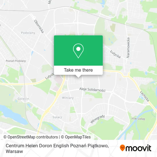 Карта Centrum Helen Doron English Poznań Piątkowo