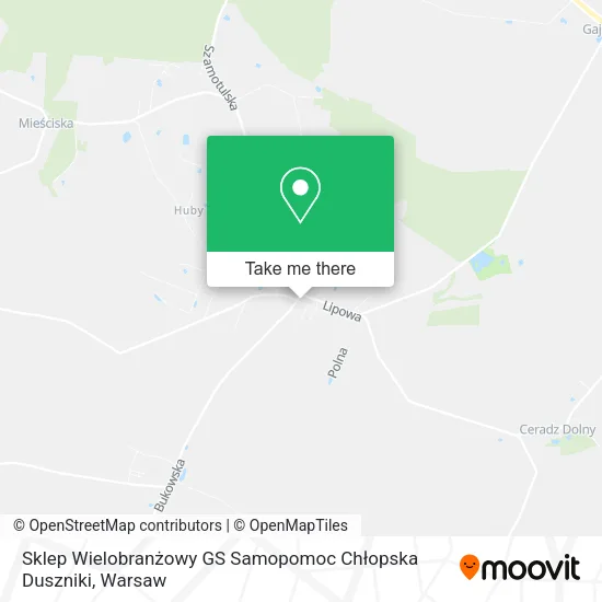 Sklep Wielobranżowy GS Samopomoc Chłopska Duszniki map