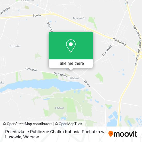 Przedszkole Publiczne Chatka Kubusia Puchatka w Lusowie map