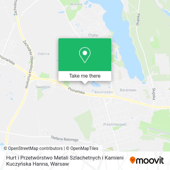 Hurt i Przetwórstwo Metali Szlachetnych i Kamieni Kuczyńska Hanna map