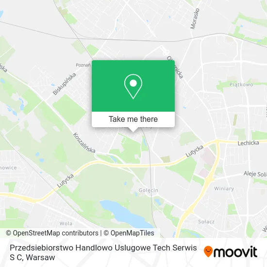 Карта Przedsiebiorstwo Handlowo Uslugowe Tech Serwis S C