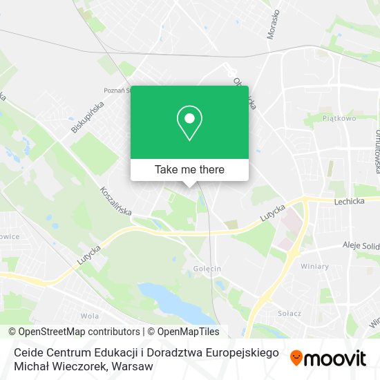 Ceide Centrum Edukacji i Doradztwa Europejskiego Michał Wieczorek map