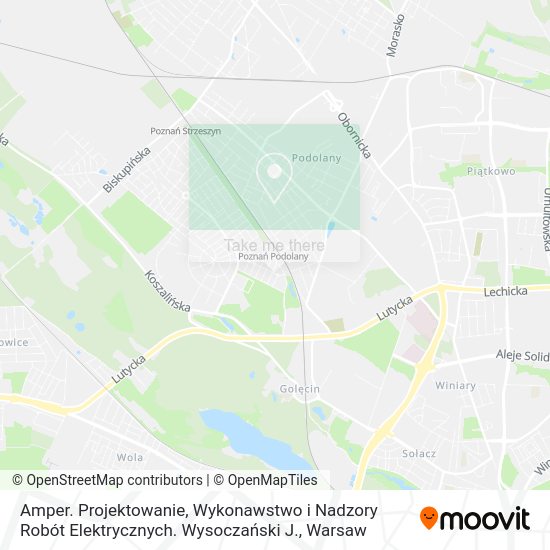 Amper. Projektowanie, Wykonawstwo i Nadzory Robót Elektrycznych. Wysoczański J. map