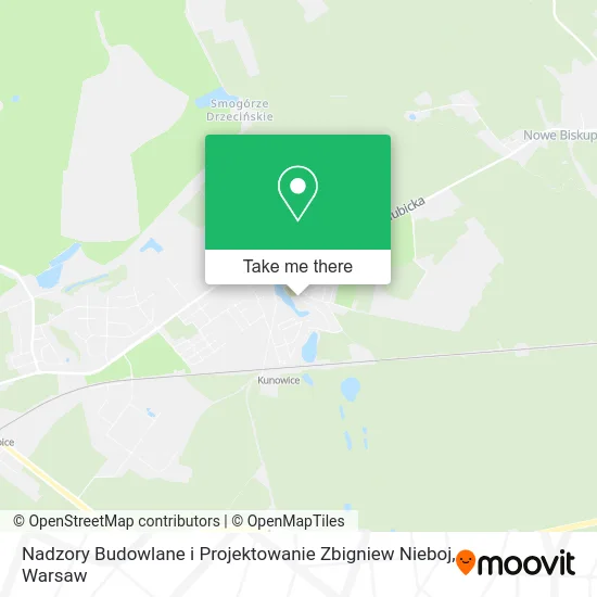 Карта Nadzory Budowlane i Projektowanie Zbigniew Nieboj