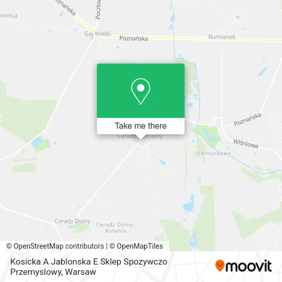 Карта Kosicka A Jablonska E Sklep Spozywczo Przemyslowy