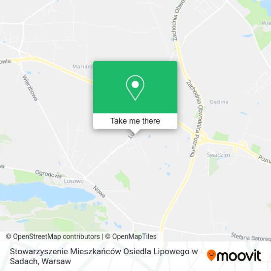 Stowarzyszenie Mieszkańców Osiedla Lipowego w Sadach map