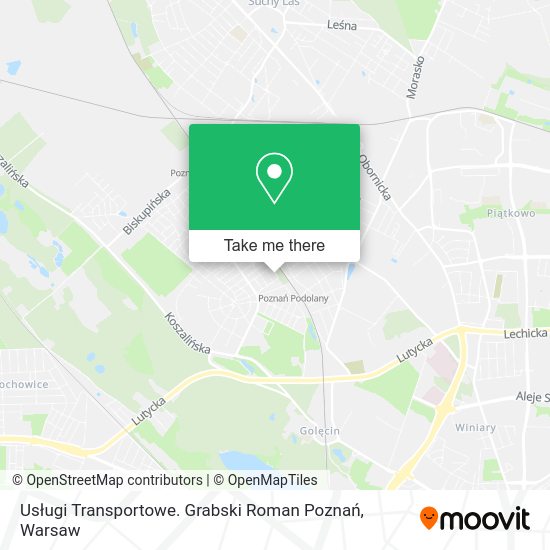 Usługi Transportowe. Grabski Roman Poznań map