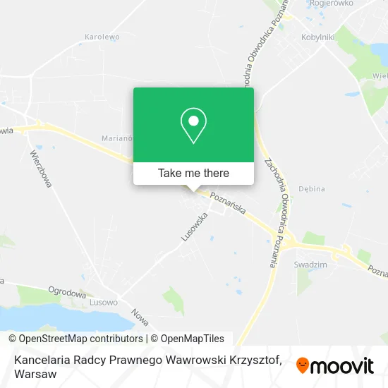 Карта Kancelaria Radcy Prawnego Wawrowski Krzysztof