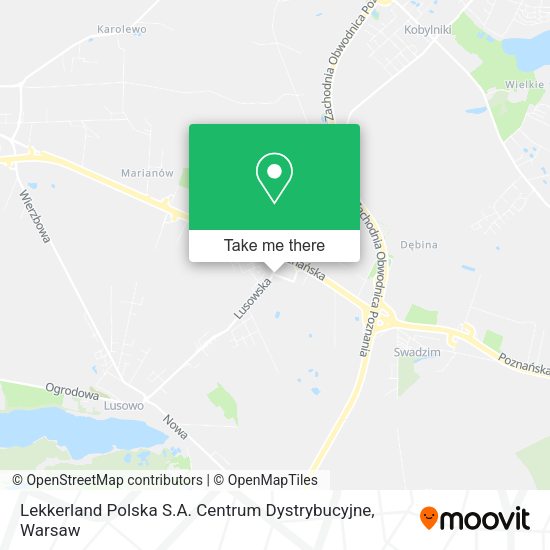 Lekkerland Polska S.A. Centrum Dystrybucyjne map