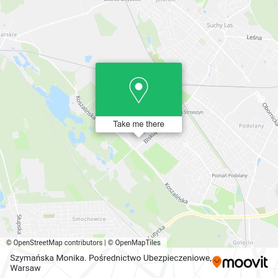 Szymańska Monika. Pośrednictwo Ubezpieczeniowe map