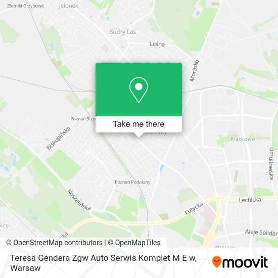 Карта Teresa Gendera Zgw Auto Serwis Komplet M E w