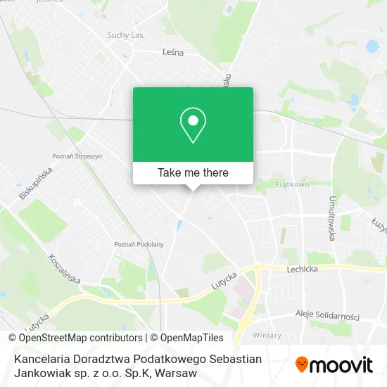 Карта Kancelaria Doradztwa Podatkowego Sebastian Jankowiak sp. z o.o. Sp.K
