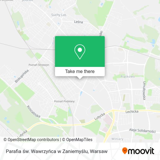 Parafia św. Wawrzyńca w Zaniemyślu map