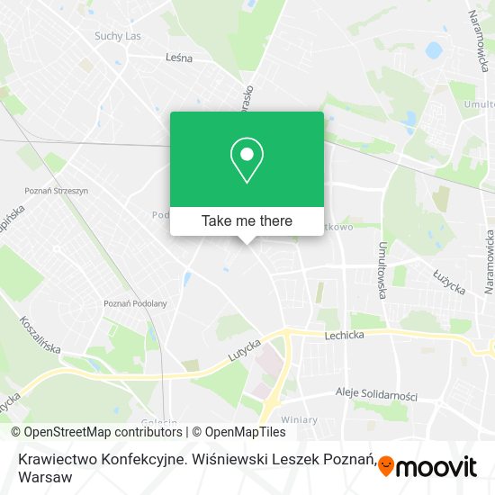 Krawiectwo Konfekcyjne. Wiśniewski Leszek Poznań map