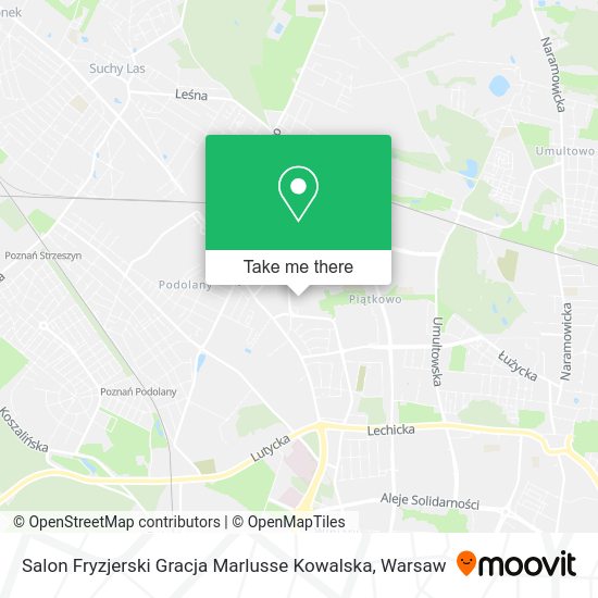 Salon Fryzjerski Gracja Marlusse Kowalska map