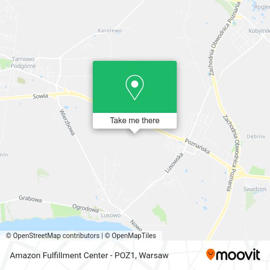 Amazon Fulfillment Center - POZ1 map