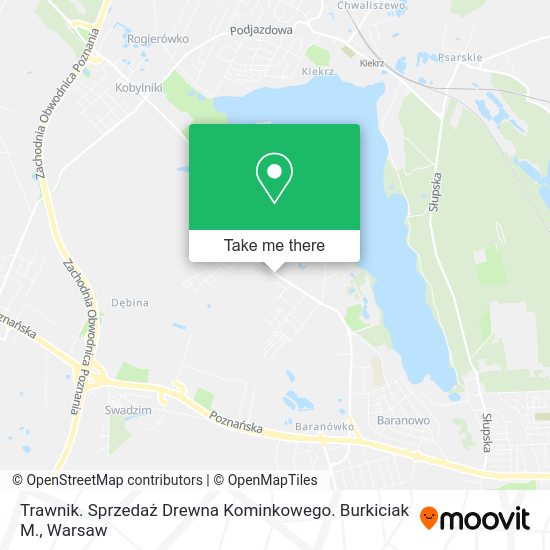 Trawnik. Sprzedaż Drewna Kominkowego. Burkiciak M. map