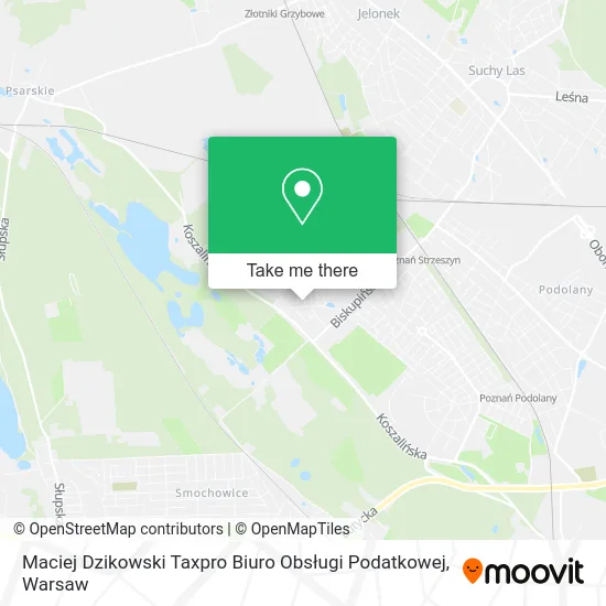 Карта Maciej Dzikowski Taxpro Biuro Obsługi Podatkowej