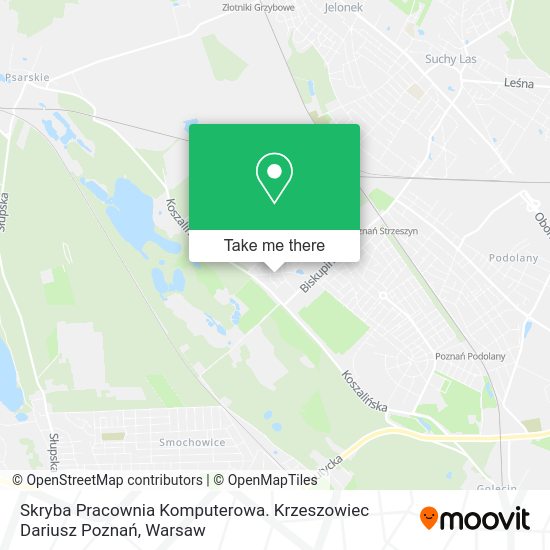 Карта Skryba Pracownia Komputerowa. Krzeszowiec Dariusz Poznań