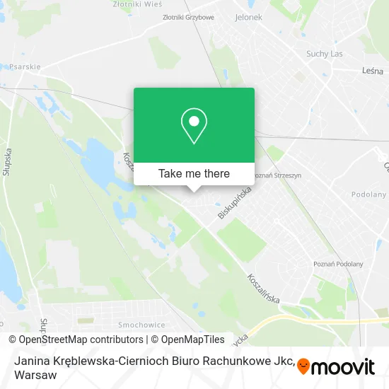 Карта Janina Kręblewska-Ciernioch Biuro Rachunkowe Jkc