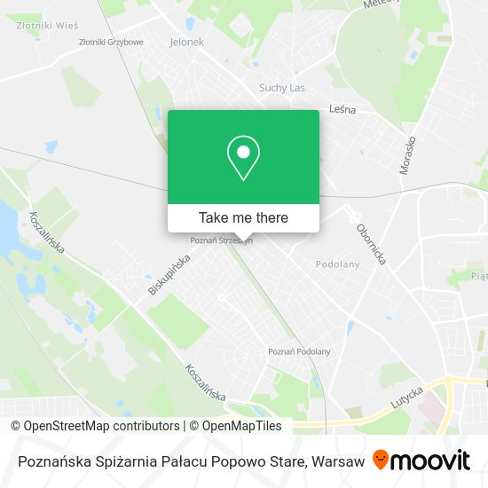 Poznańska Spiżarnia Pałacu Popowo Stare map