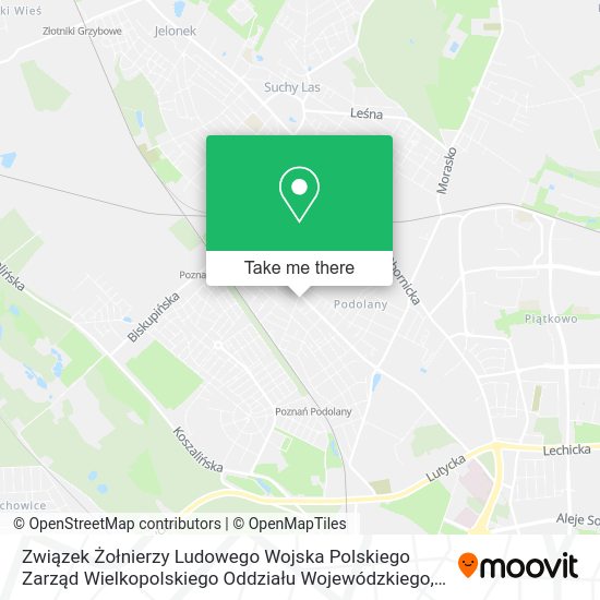 Związek Żołnierzy Ludowego Wojska Polskiego Zarząd Wielkopolskiego Oddziału Wojewódzkiego map