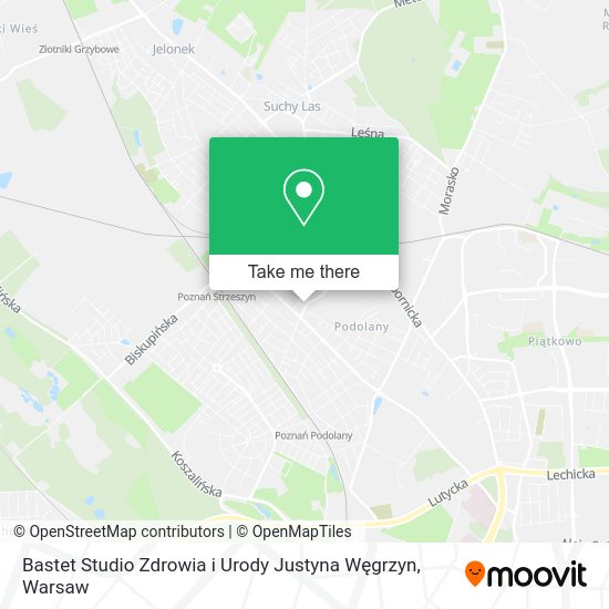 Bastet Studio Zdrowia i Urody Justyna Węgrzyn map