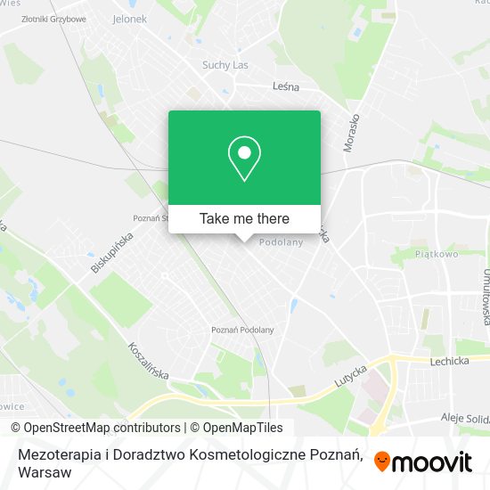 Карта Mezoterapia i Doradztwo Kosmetologiczne Poznań