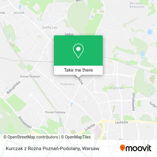 Kurczak z Rożna Poznań-Podolany map