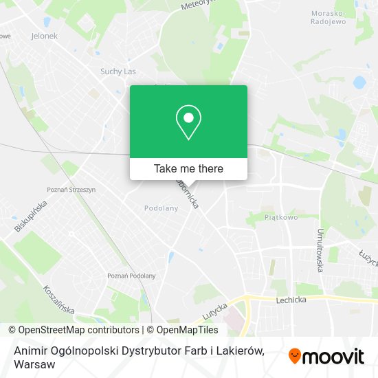 Animir Ogólnopolski Dystrybutor Farb i Lakierów map