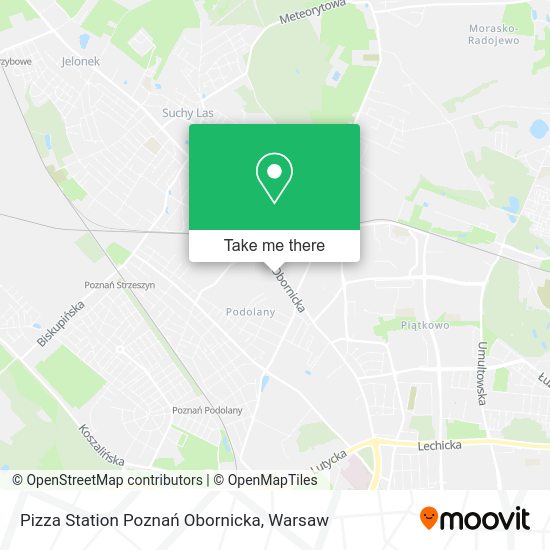 Pizza Station Poznań Obornicka map