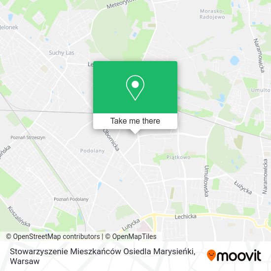 Карта Stowarzyszenie Mieszkańców Osiedla Marysieńki